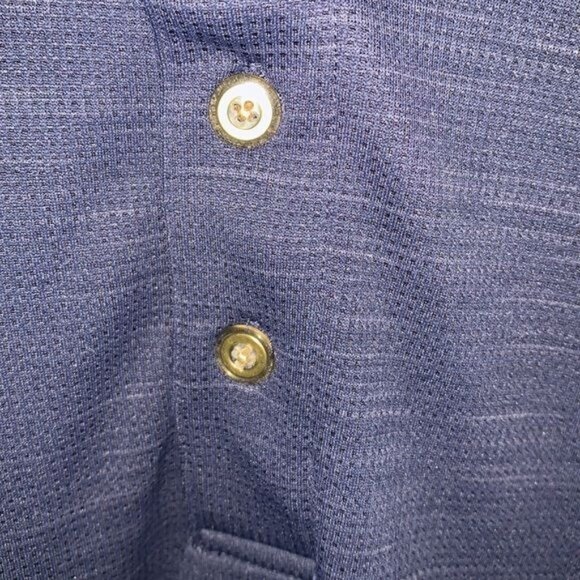 Kirkland Signature Navy Blue Polo Shirt M Short Sleeve Lightweight - Picture 3 of 11
